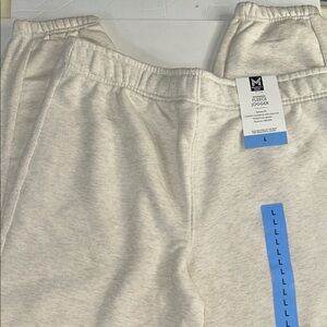 Women's Light Beige Fleece Joggers